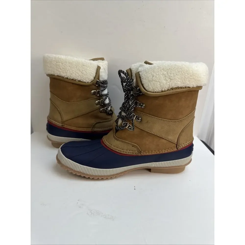 Tommy Hilfiger Rustee Brown Lined Lace Up Winter Snow Boots 6 M NWB
